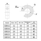 Bgr 4pcs Shaft Collar Set Sbr16 Linear Rail Stop Collars Aluminum Alloy Shaft