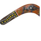 Authentic Australian Boomerang Art Hand Painted By Dan Roberts In Wood Wall Deco