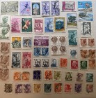 Vintage Italian Postage Stamp Lot 100  Used 45   50 Different Types  1940s   1977