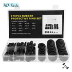 Rubber Grommet Firewall Hole Plug Electrical Wiring Gasket Assortment Kit 170pcs
