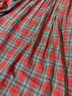 Vintage Christmas Plaid Small Apron Thin Old Fabric Over Neck Cross Over Type