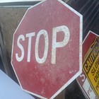 Stop Sign 24  Authentic Retired Street Traffic Road Sign 