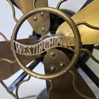Rare 12  Antique Westinghouse Brass Electric Desk 1900  see Video  Work Flawless