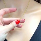 18k Yellow Gold Over Silver 1 2mm Franco Chain  solid Links  16 -30 