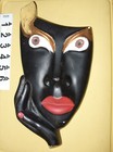 Mcm Wall Hanging - Glamorous Black Woman - Art Deco Style Statue - African Amer 