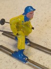 Vintage Barclay Lead   Metal Man Skier Yellow   Blue