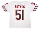 Chicago Bears Dick Butkus Autographed Signed White Jersey Beckett Witness