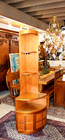 Mid Century Nathan Modern Teak Wood Corner Cabinets   Danish Style
