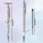 4 Pcs Bling Rhinestone Sparkly Pen For Diamond Crystal Glitter Metal Ballpoin   