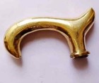 Golden Brass Handle Heavy Solid Lion Only Head For Shaft Walking Stick Cane New