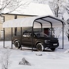 10x15ft Carport Heavy Duty With Sidewall Outdoor Shelter Garage For Car Boat