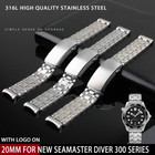 20 Mm 316l Steel   Two Tone Watch Bracelet Strap Fits Omega Seamaster 300m