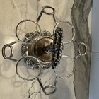 Early Georgian Sheffield Egg Cruet Holder Silver-plate 4 Egg Cups Gold Washed