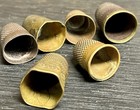 Vintage Lot Of 6 Brass Thimbles England Thimble Sewing Accessories Antique