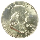 1963-d Franklin Half Dollar Pcgs Ms64 Fbl