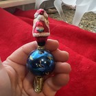 Rare Vintage Christopher Radko Holiday Star Santa Clip On Blue Ornament B-511