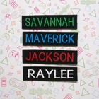  love It   Custom Embroidered Name Tag 4in X 1in Size