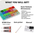 10000pcs Multicolored 5mm Rhinestones For Crafts With B7000 Gem Glue For Clothes