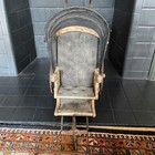 19th Century Antique Baby Doll Buggy Carriage Toy Stroller 3 Wheel