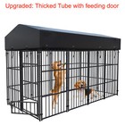 L xxl Metal Dog Kennel Outdoor Patio Animal Runs Crates Big Playpen Roof Cover