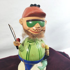 Beatnik Fisherman Figure Coin Bank Bobblehead Nodder Bobbin Head Beard 1960s