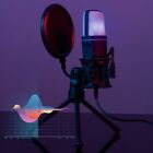 Usb Computer Rgb Condenser Microphone Wired Gaming Mic Recording Studio Dynamic