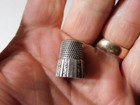 Antique Sterling Silver Sewing Thimble  9