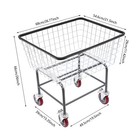 Steel Wire Laundry Cart Laundry Basket Commercial Laundry Cart With Wheels