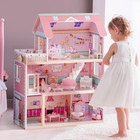 Wooden Dollhouse  Doll House Playset With 24-pcs Exquisite Accessories  Working 