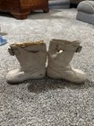 Vintage Toddler Size 5 White Leather Cowboy Boots Western Baby Child 5 5   