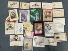 Lot 100 antique vintage Christmas Holiday Greeting Cards 1900 - 1970s Postcard