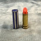 Vintage Vanity Collectible Helena Rubinstein Lipstick Blue Stripe Metal Tube Nos