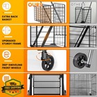 455lbs Heavy Duty Shopping Cart  Folding Dual Basket Wheels