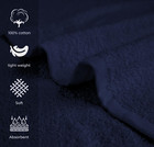 Salon Towel - Navy Blue Hand Towels Bulk Pack Of 24 - 100  Cotton Absorbent Spa 