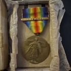 Ww1 Wwi Us Victory Medal With France Bar In Original Box 1920