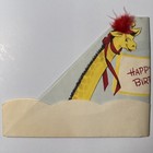 Vtg 1950s Happy Birthday Greeting Card Party Hat Giraffes Stanley Dayton Ohio
