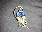 Lot Of 5 Gold Tone Metal Brooch Pins Owl Star Flower Holly No Stone Animal Theme