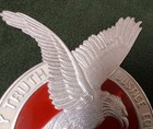 Vintage Antique Fraternal Order Of Eagles License Plate Topper Foe     New    