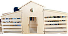Hearthsong Wooden Horse Barn Stable Corral Lucky Horseshoe Play Set With Fences