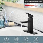 Bathroom Basin Faucet Waterfall Single Handle Vanity Sink Mixer Tap Deck Mounted