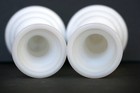 Pair Of Vintage Mid-century Modern Milk Glass Candlesticks - 6  White Antique