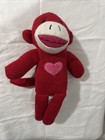 Dan Dee Collector s Choice Plush Sock Monkey Red Pink Heart 10    20a