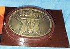 Vtg 1987 Marlboro Western Steer   Star Promo Belt Buckle Tobacco Solid Brass Nib