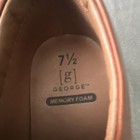 George Brown Leather Brogue Dress Shoes Memory Foam Lace-up Size 7 5