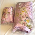 Rare Antique Textile 1900 Edwardian Society Silk Bedspread Embroidery Gilt Art