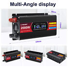 1000w 2000w Power Inverter 12v To 110v 120v Lcd 2ac 2usb Adapter Converter Home