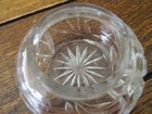 Vintage Etched Cut Crystal Vanity Dresser Jar No Lid