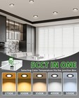 Zouzai 24 Pack 6 Inch Black Led Recessed Light 12w 110w 5cct Dimmable