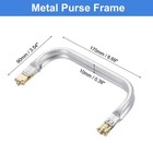 Metal Purse Frame 6 7 In  4 Pcs Rectangle Frame Kiss Lock  Bag Frame Hardware