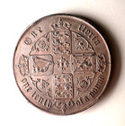 1871 Queen Victoria Gothic Florin Die 35 Esc 837 Scarce Two Shillings Silver